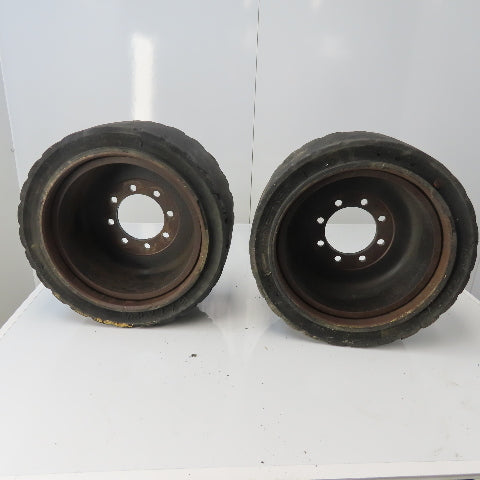 Caterpiler 18x7x12.1 Forklift Tire & Wheel 8 Bolt From Model EP20KT Lot of 2