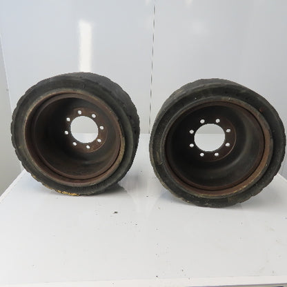 Caterpiler 18x7x12.1 Forklift Tire & Wheel 8 Bolt From Model EP20KT Lot of 2