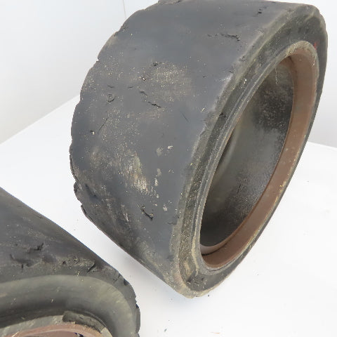 Caterpiler 18x7x12.1 Forklift Tire & Wheel 8 Bolt From Model EP20KT Lot of 2