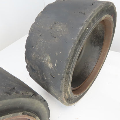 Caterpiler 18x7x12.1 Forklift Tire & Wheel 8 Bolt From Model EP20KT Lot of 2