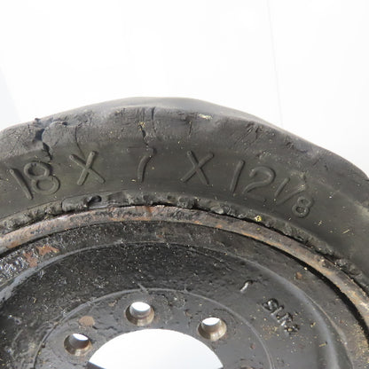 Caterpiler 18x7x12.1 Forklift Tire & Wheel 8 Bolt From Model EP20KT Lot of 2