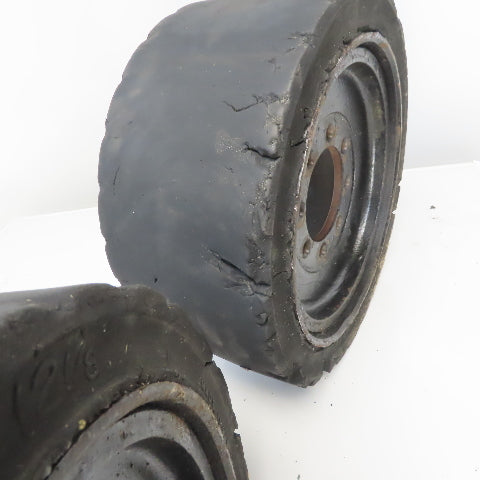 Caterpiler 18x7x12.1 Forklift Tire & Wheel 8 Bolt From Model EP20KT Lot of 2