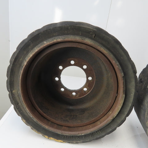 Caterpiler 18x7x12.1 Forklift Tire & Wheel 8 Bolt From Model EP20KT Lot of 2