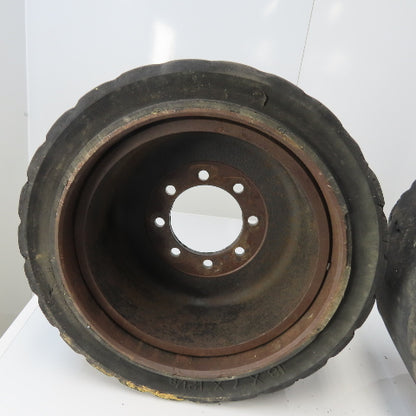 Caterpiler 18x7x12.1 Forklift Tire & Wheel 8 Bolt From Model EP20KT Lot of 2