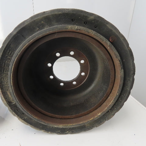 Caterpiler 18x7x12.1 Forklift Tire & Wheel 8 Bolt From Model EP20KT Lot of 2