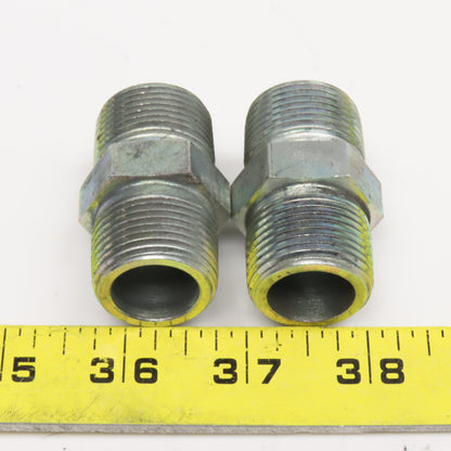 Eaton 3/4" NPT Steel Hydraulic Pipe Nipple Lot Of 2