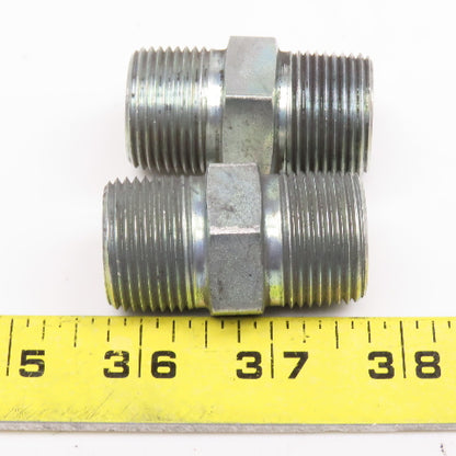 Eaton 3/4" NPT Steel Hydraulic Pipe Nipple Lot Of 2