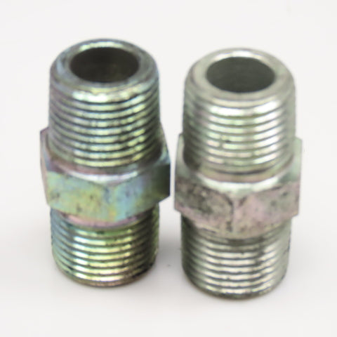 Eaton 1/4" NPT Steel Hydraulic Pipe Nipple Lot Of 2