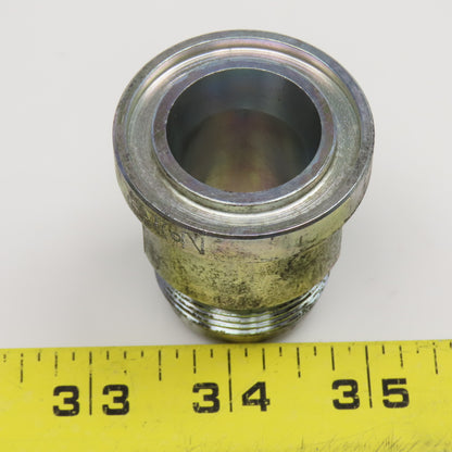 Eaton 1-3/4" SAE J518 Straight Flange x 1" Male JIC Flare Hydraulic Adaptor