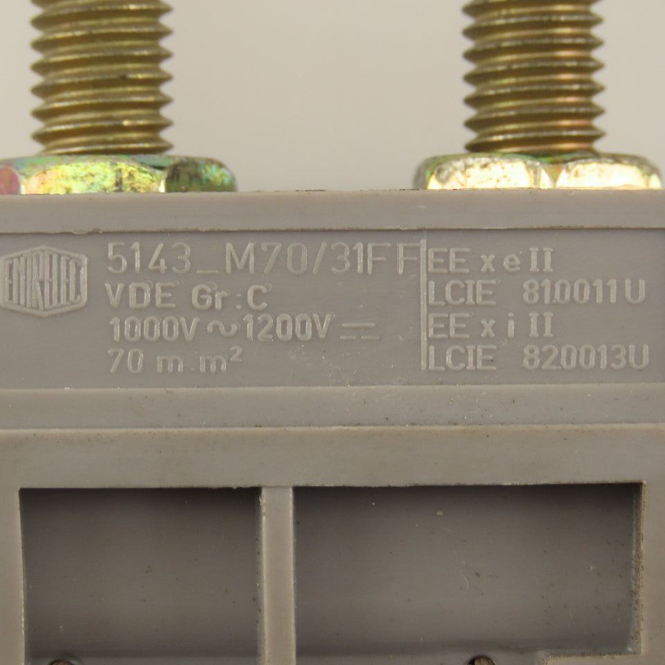 Entrelec 5143-M70/31FF High Current Rail Power Terminal 600V 200A Lot of 5