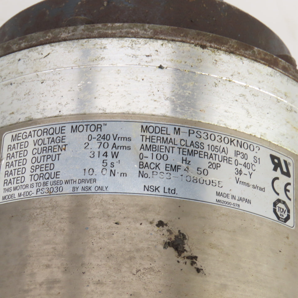Megatorque M-PS3030KN002 10.0Nm Motor 0-240 Vrms 2.70 Arms 5s-1 0-100HZ