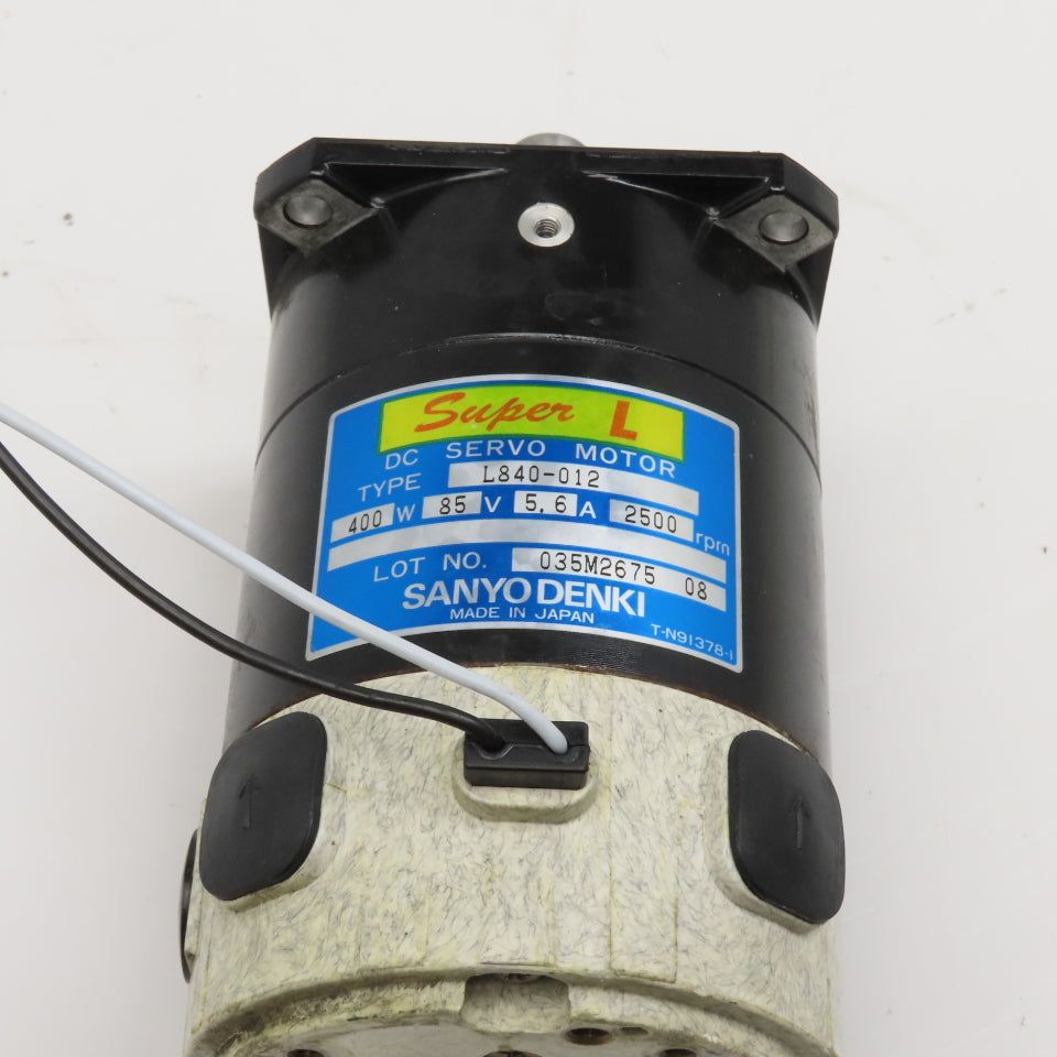 Sanyo Denki L840-012 400W 85V 5.6A 2500RPM 16mm Shaft