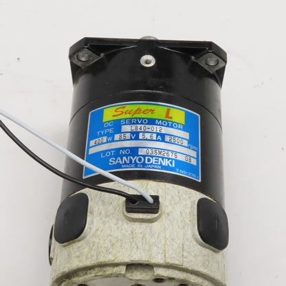 Sanyo Denki L840-012 400W 85V 5.6A 2500RPM 16mm Shaft