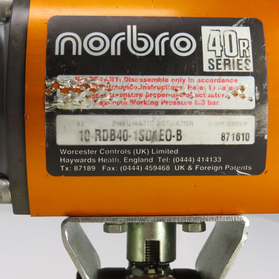 Norbro 40R Series 10-RDB40-1SD1E0-B Pneumatic Actuator
