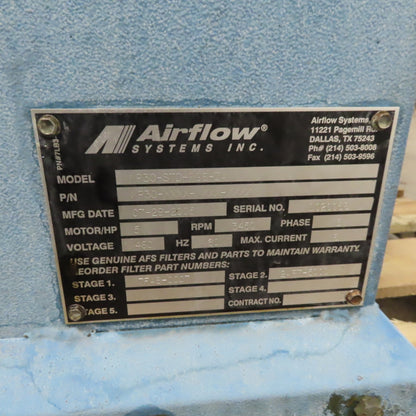 Airflow Systems MP30-STD-PG6-IA 5 Hp Oil Mist Collection & Filtration Unit 3Ph