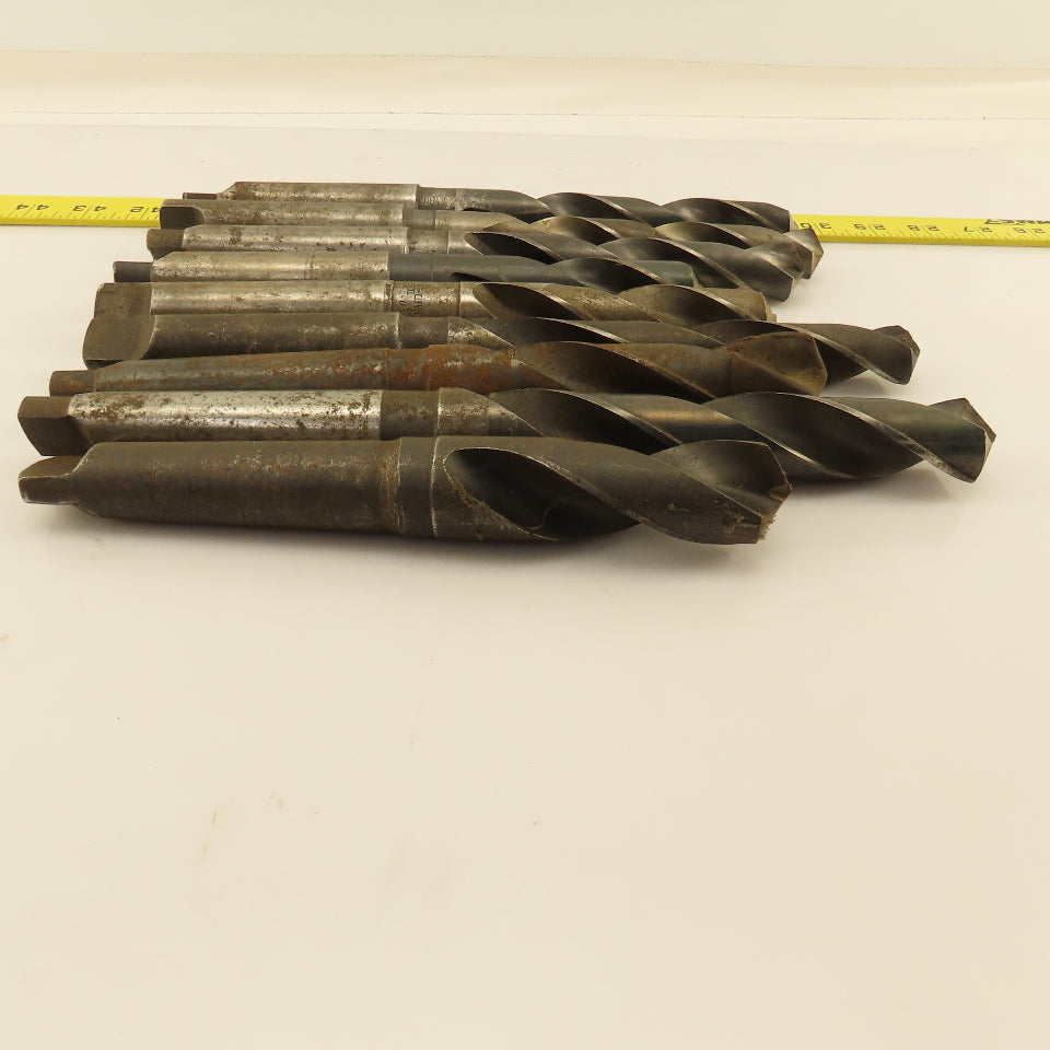 Misc. Lot Drill Bits 3MT Tapered High Speed Steel 53/64" To  1-1/16" Lot of 9