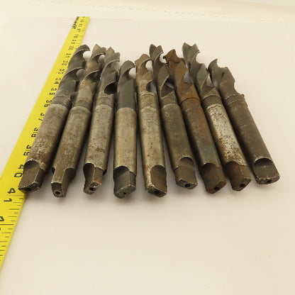 Misc. Lot Drill Bits 3MT Tapered High Speed Steel 53/64" To  1-1/16" Lot of 9