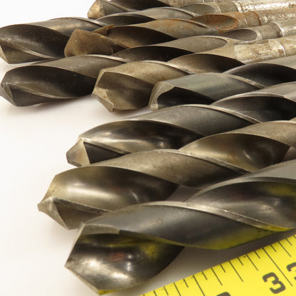 Misc. Lot Drill Bits 3MT Tapered High Speed Steel 53/64" To  1-1/16" Lot of 9