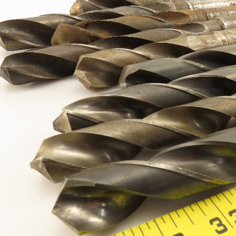 Misc. Lot Drill Bits 3MT Tapered High Speed Steel 53/64" To  1-1/16" Lot of 9