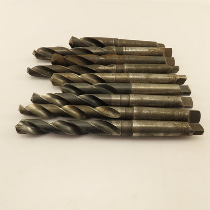 Misc. Lot Drill Bits 3MT Tapered High Speed Steel 53/64" To  1-1/16" Lot of 9