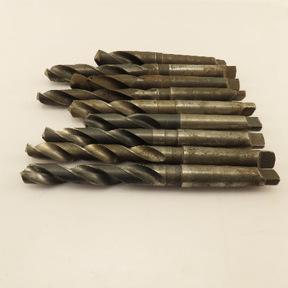 Misc. Lot Drill Bits 3MT Tapered High Speed Steel 53/64" To  1-1/16" Lot of 9