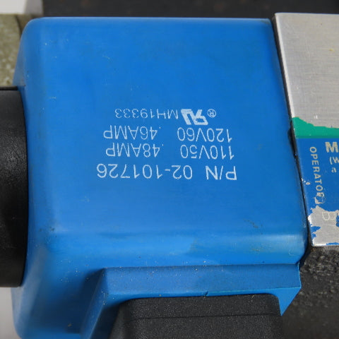 Vickers DGV4-3S-6B-M-U-B5-60 4/2 Position Solenoid Hydraulic Control Valve 120V