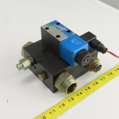 Vickers DGV4-3S-6B-M-U-B5-60 4/2 Position Solenoid Hydraulic Control Valve 120V