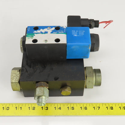 Vickers DGV4-3S-6B-M-U-B5-60 4/2 Position Solenoid Hydraulic Control Valve 120V