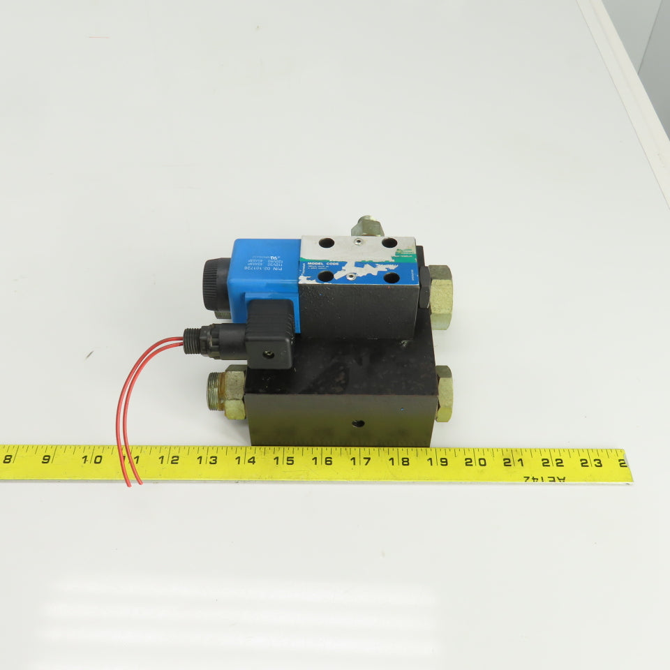 Vickers DGV4-3S-6B-M-U-B5-60 4/2 Position Solenoid Hydraulic Control Valve 120V