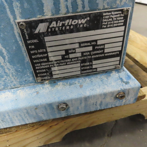 Airflow Systems MP30-STD-PG6 -IA 5 Hp Oil Mist Collection & Filtration Unit 3Ph