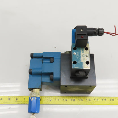 Vickers DG4V-3-0A-M-U-B6-60 4/2 Position Solenoid Hydraulic Valve 120V 5000PSI