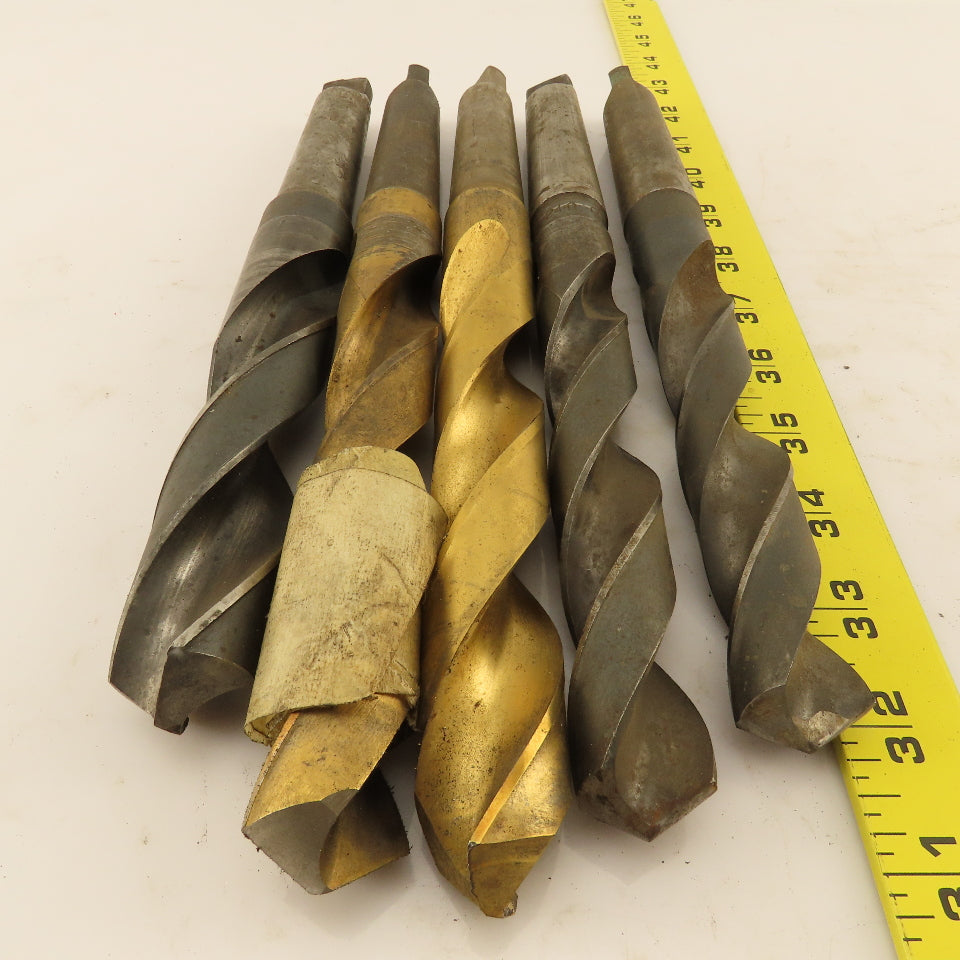 Misc. Lot Drill Bits 3MT Tapered High Speed Steel 23.75mm To 28mm Lot of 5