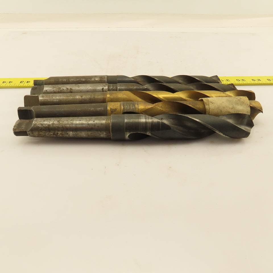 Misc. Lot Drill Bits 3MT Tapered High Speed Steel 23.75mm To 28mm Lot of 5