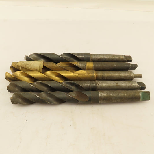 Misc. Lot Drill Bits 3MT Tapered High Speed Steel 23.75mm To 28mm Lot of 5
