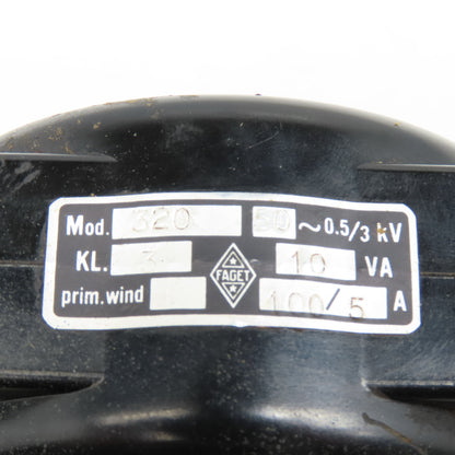 Faget Model 320 UTD 50Hz 0.5/3kV 10VA 100/5A Pri Winding 1 Current Transformer