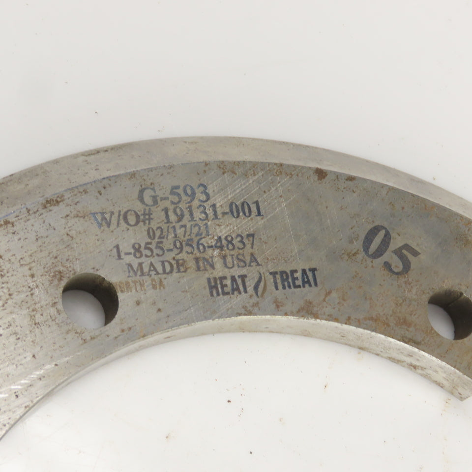 NG Heat Treat G-593 Split Ring Shear Slitter Blade 5-1/4" ID x 8-1/4" OD x 3/8"H