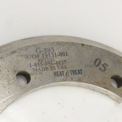 NG Heat Treat G-593 Split Ring Shear Slitter Blade 5-1/4" ID x 8-1/4" OD x 3/8"H