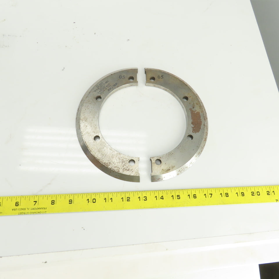 NG Heat Treat G-593 Split Ring Shear Slitter Blade 5-1/4" ID x 8-1/4" OD x 3/8"H