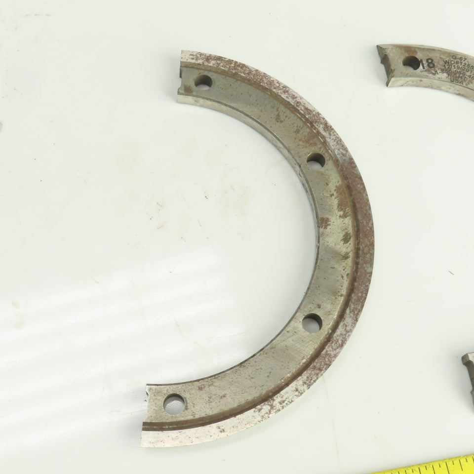 NG Heat Treat G-67 Split Ring Shear Slitter Blade 6" ID x 8-1/4" OD x 3/8"H