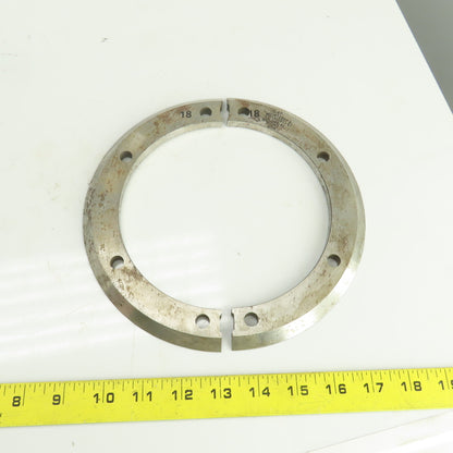 NG Heat Treat G-67 Split Ring Shear Slitter Blade 6" ID x 8-1/4" OD x 3/8"H