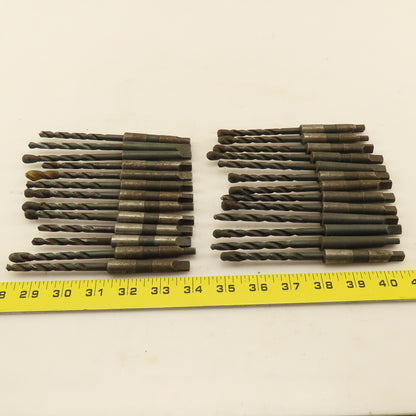 Misc. Lot Drill Bits 1MT Tapered High Speed Steel 1/4" Lot of 26