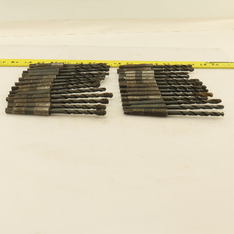 Misc. Lot Drill Bits 1MT Tapered High Speed Steel 1/4" Lot of 26