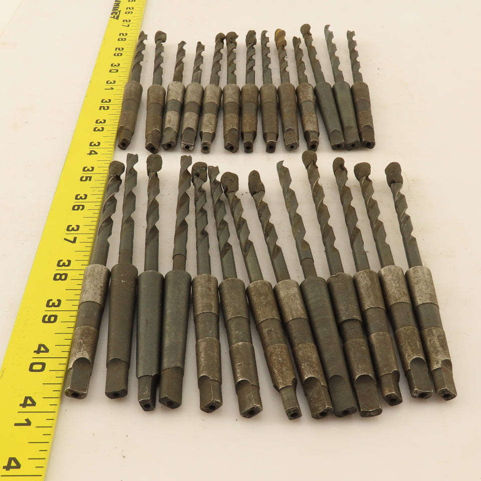 Misc. Lot Drill Bits 1MT Tapered High Speed Steel 1/4" Lot of 26