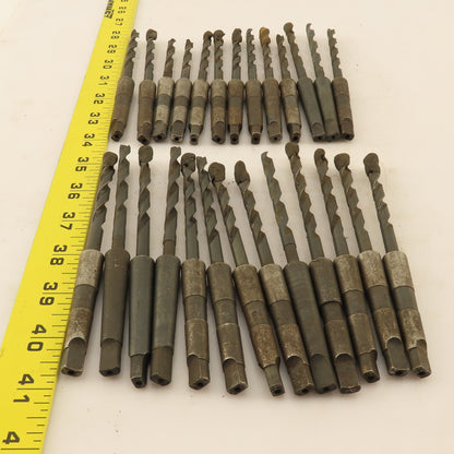 Misc. Lot Drill Bits 1MT Tapered High Speed Steel 1/4" Lot of 26