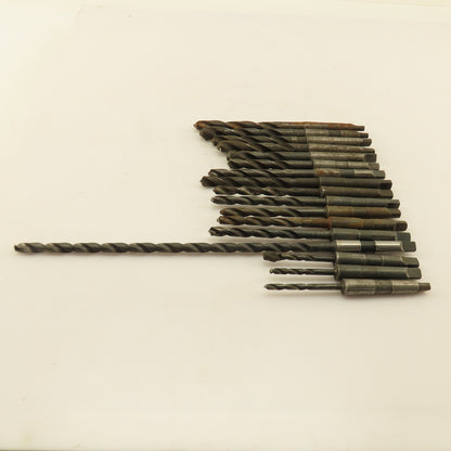 Misc. Lot Drill Bits 1MT Tapered High Speed Steel 3/16" To 7/16" Lot of 17