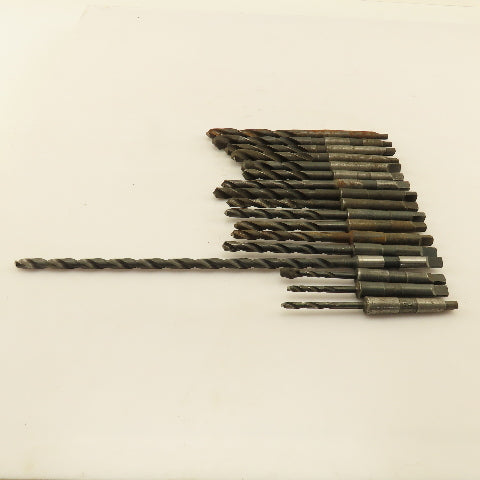Misc. Lot Drill Bits 1MT Tapered High Speed Steel 3/16" To 7/16" Lot of 17