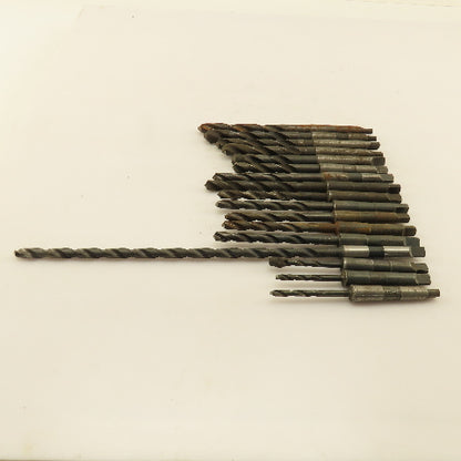 Misc. Lot Drill Bits 1MT Tapered High Speed Steel 3/16" To 7/16" Lot of 17