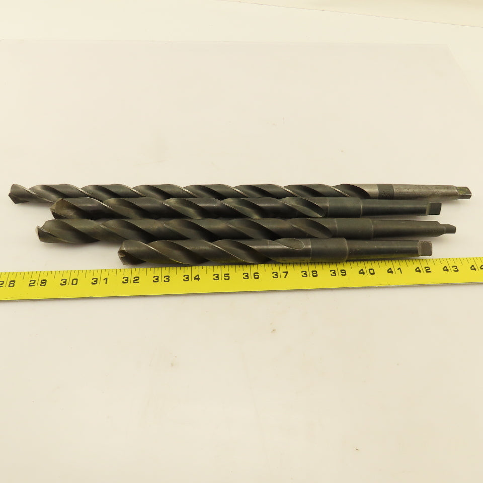 Misc. Lot Drill Bits 2MT Tapered High Speed Steel 47/64" & 55/64" Lot of 4
