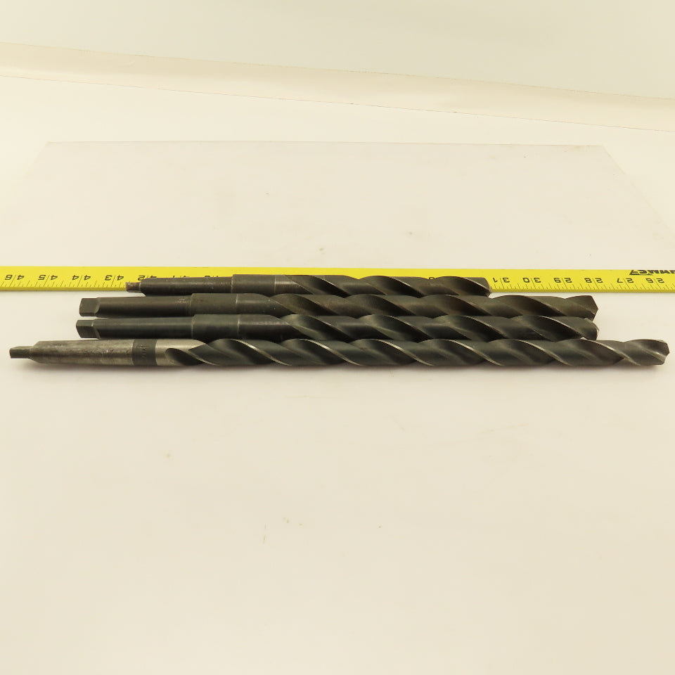 Misc. Lot Drill Bits 2MT Tapered High Speed Steel 47/64" & 55/64" Lot of 4
