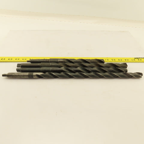 Misc. Lot Drill Bits 2MT Tapered High Speed Steel 47/64" & 55/64" Lot of 4